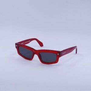 🕶️New Off-White OERI135 MIRAMAR 2507 Sunglasses - Red Frame, Grey Lenses